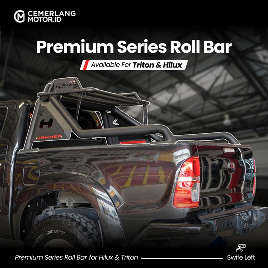 ROLL BAR MODEL HAMMER PREMIUM SERIES + RACK FOR TRITON 2017 - ON