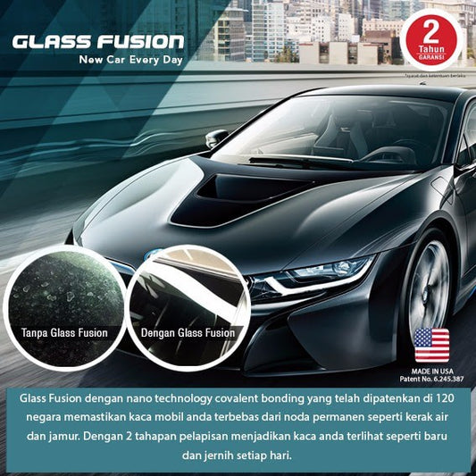 GLASS FUSION COATING FULL KACA + PERAWATAN 3X