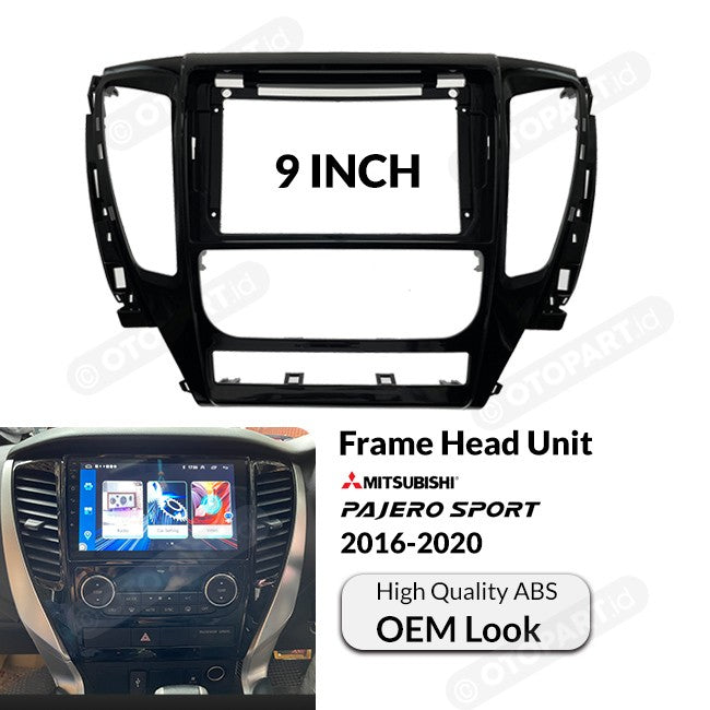 FRAME HEAD UNIT MITSUBISHI PAJERO SPORT 2016 - 2020 9 inch OEM