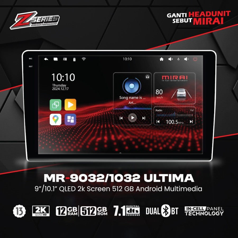 MIRAI HEAD UNIT ANDROID MR ULTIMA RAM 12+512 GB