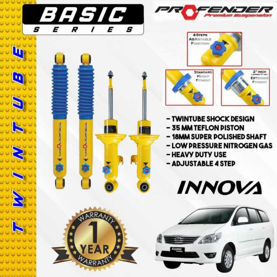 PROFENDER SHOCK BREAKER ADJUSTABLE TOYOTA INNOVA REBORN 2004 - 2021