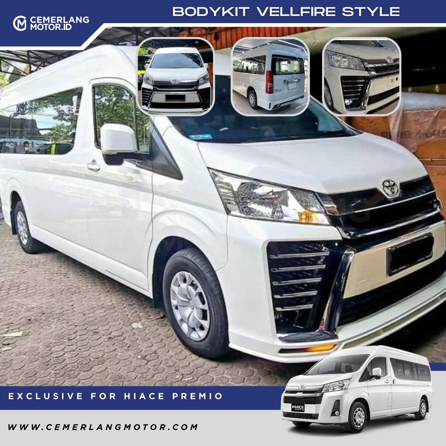 BODYKIT HIACE PREMIO VELLFIRE STYLE
