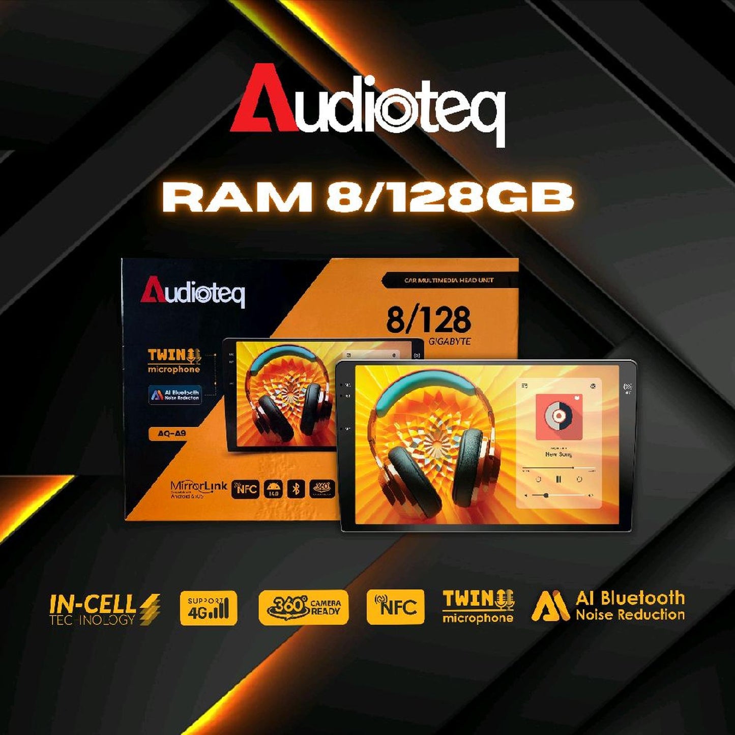 AUDIOTEQ PRO HEAD UNIT ANDROID 8+128 GB