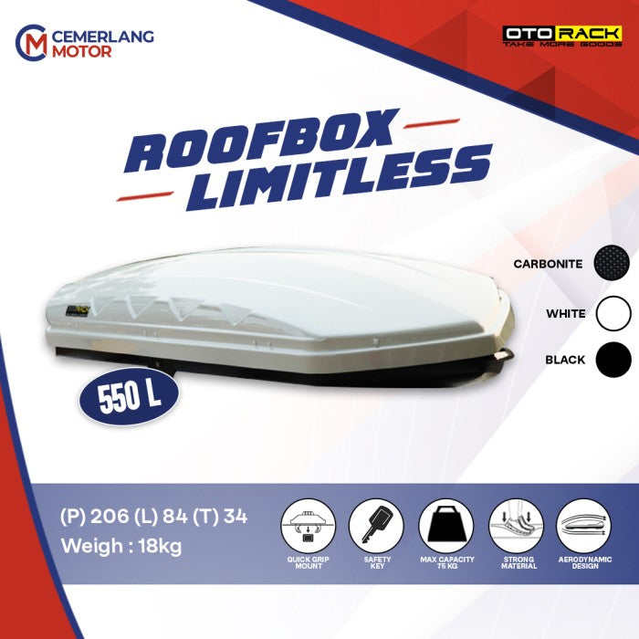 ROOF BOX OTORACK LIMITLESS SERIES 550L – Cemerlang Motor