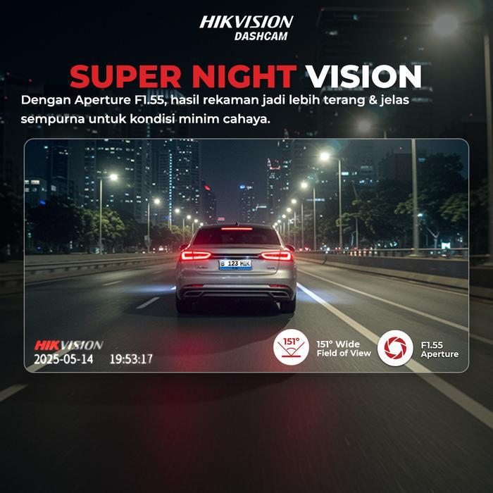 HIKVISION DASHCAM C8 PRO 3.5K ADAS Voice Control Dual Channel