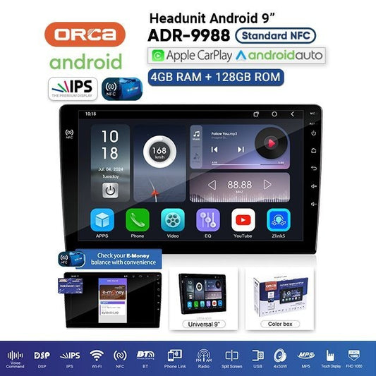 HEADUNIT ANDROID ORCA STANDARD NFC 4/128 GB