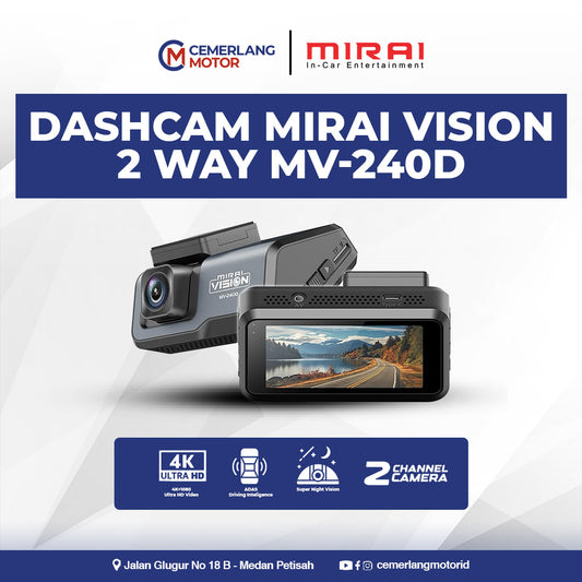MIRAI DASHCAM MV-240D 4K 2 WAY