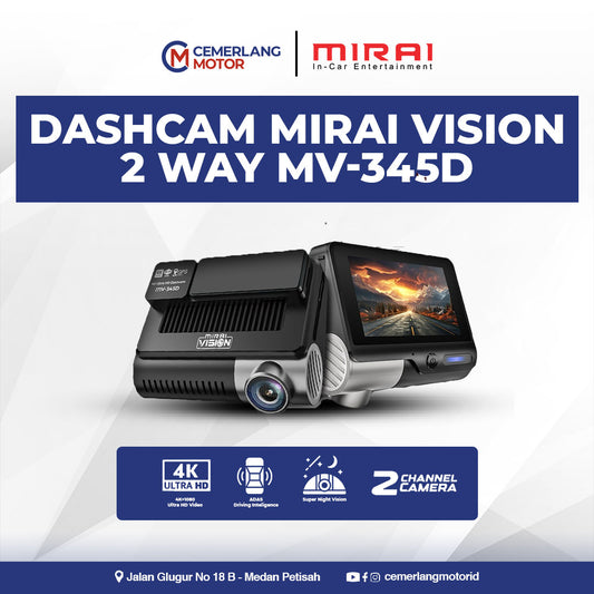 MIRAI DASHCAM MV-345D 2 WAY HIDDEN DASHCAM