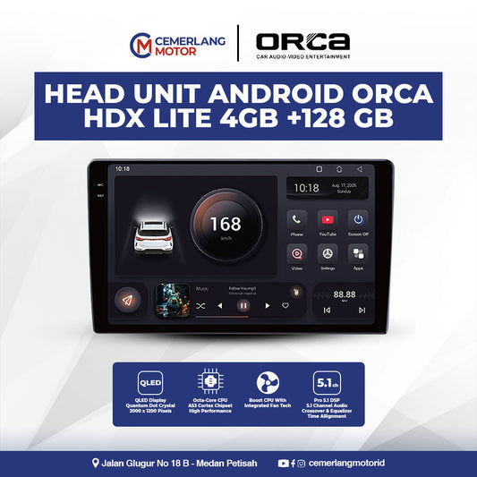 ORCA HEAD UNIT ANDROID HDX LITE 2K QLED 4+128 GB
