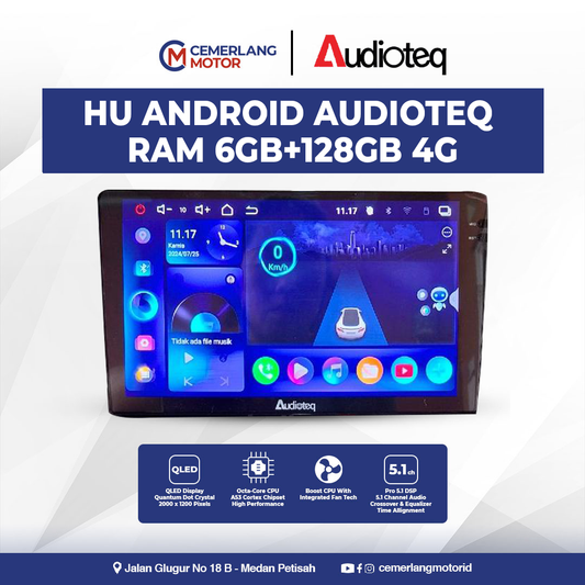 AUDIOTEQ HEAD UNIT ANDROID 6+128 GB 4G