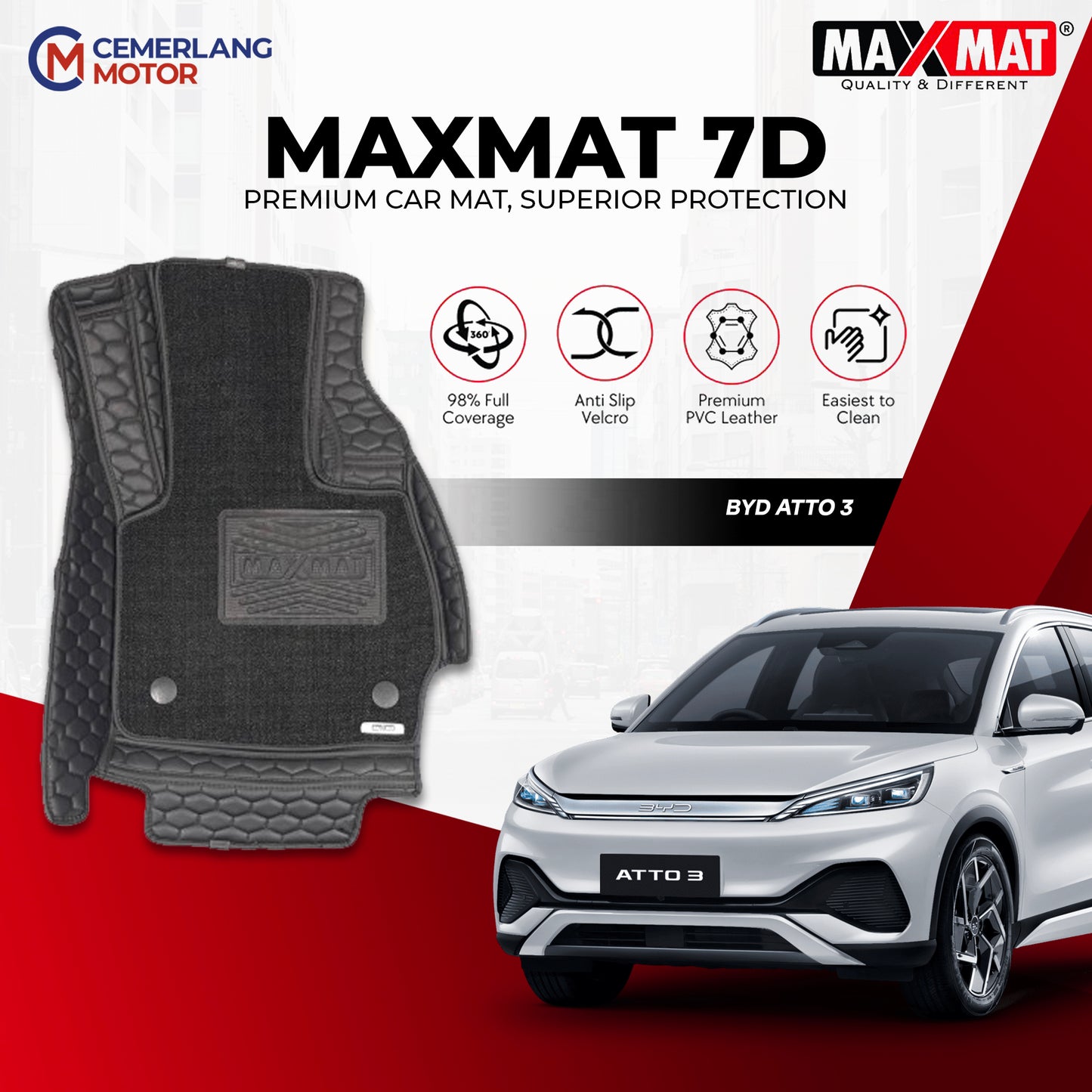 MAXMAT KARPET 7D BYD ATTO 3