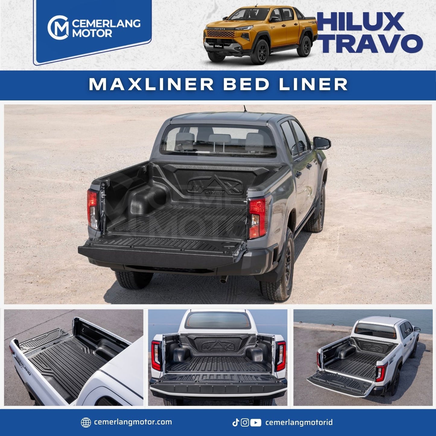 MAXLINER BED LINER HILUX TRAVO