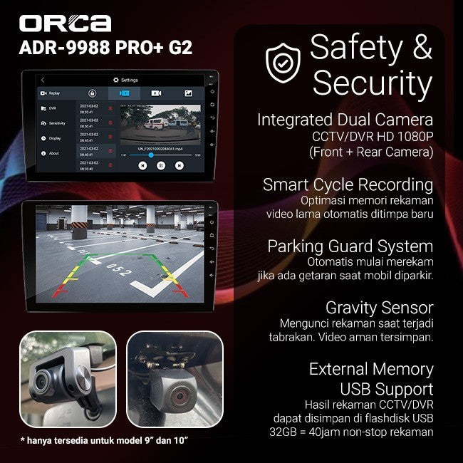 ORCA HEAD UNIT ANDROID STANDARD PRO+ G2 7 INCH 4+128 GB