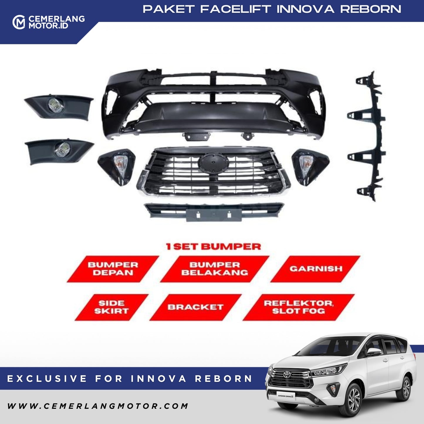 BUMPER UPGRADE INNOVA REBORN FACELIFT