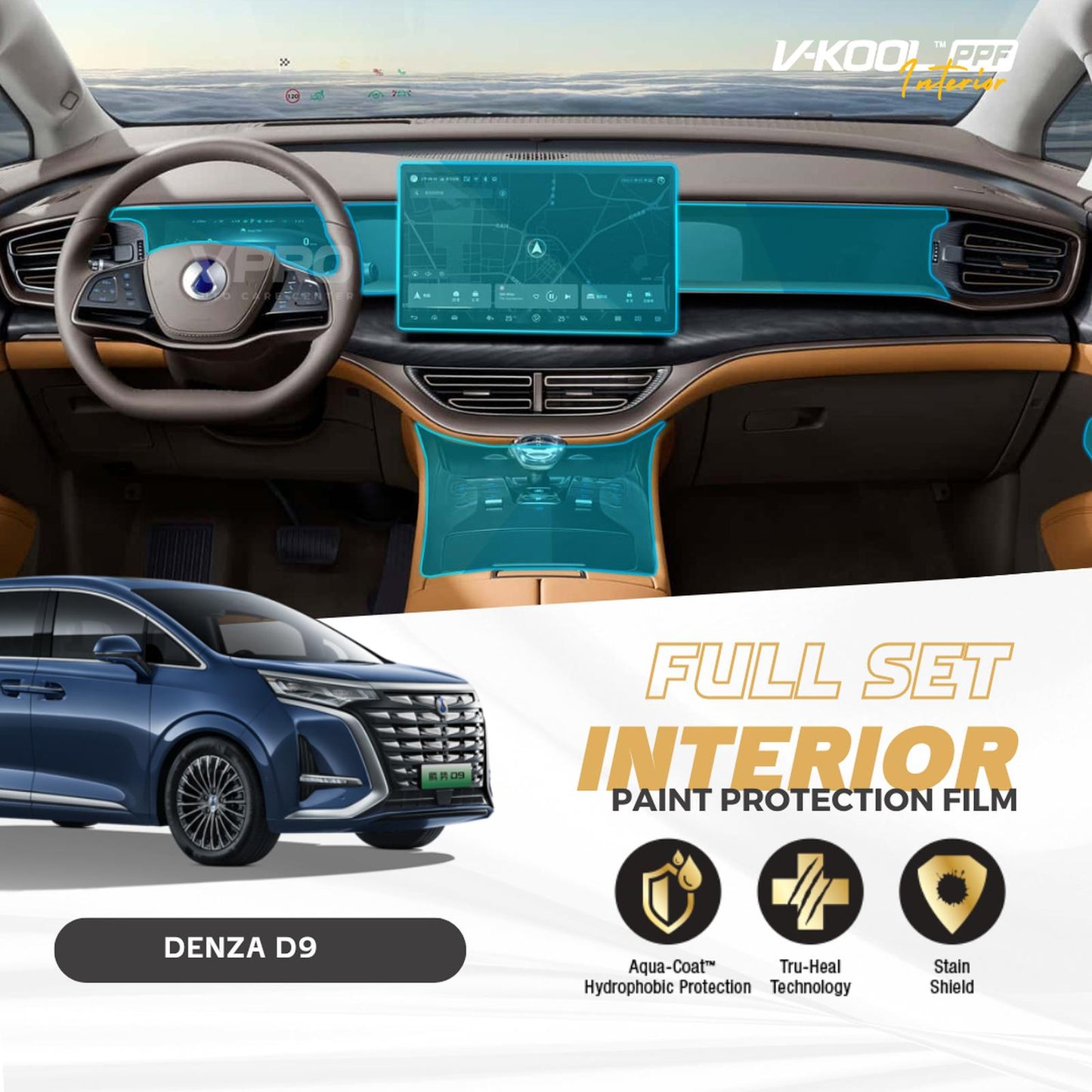 V-KOOL PPF INTERIOR DENZA D9 FULL SET
