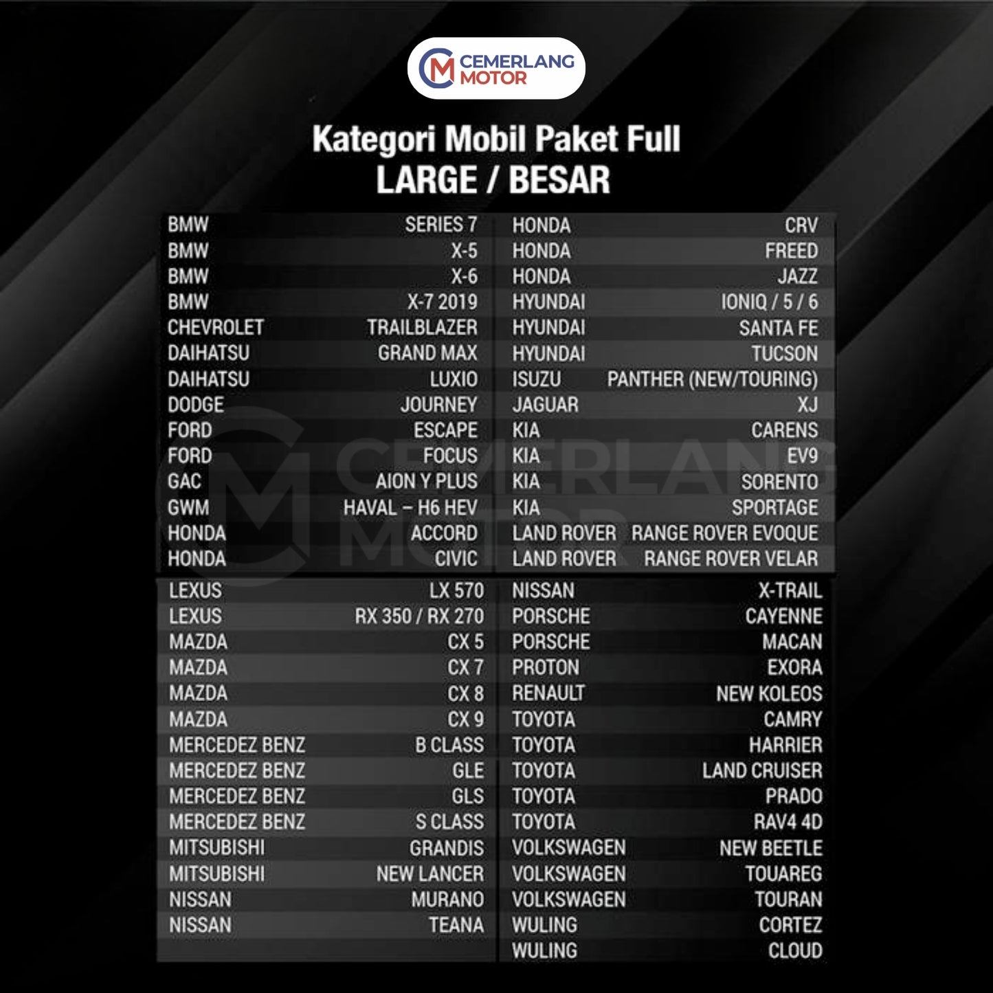 KACA FILM 3M KOMBINASI CRYSTALINE + BLACK BEAUTY FULL SET