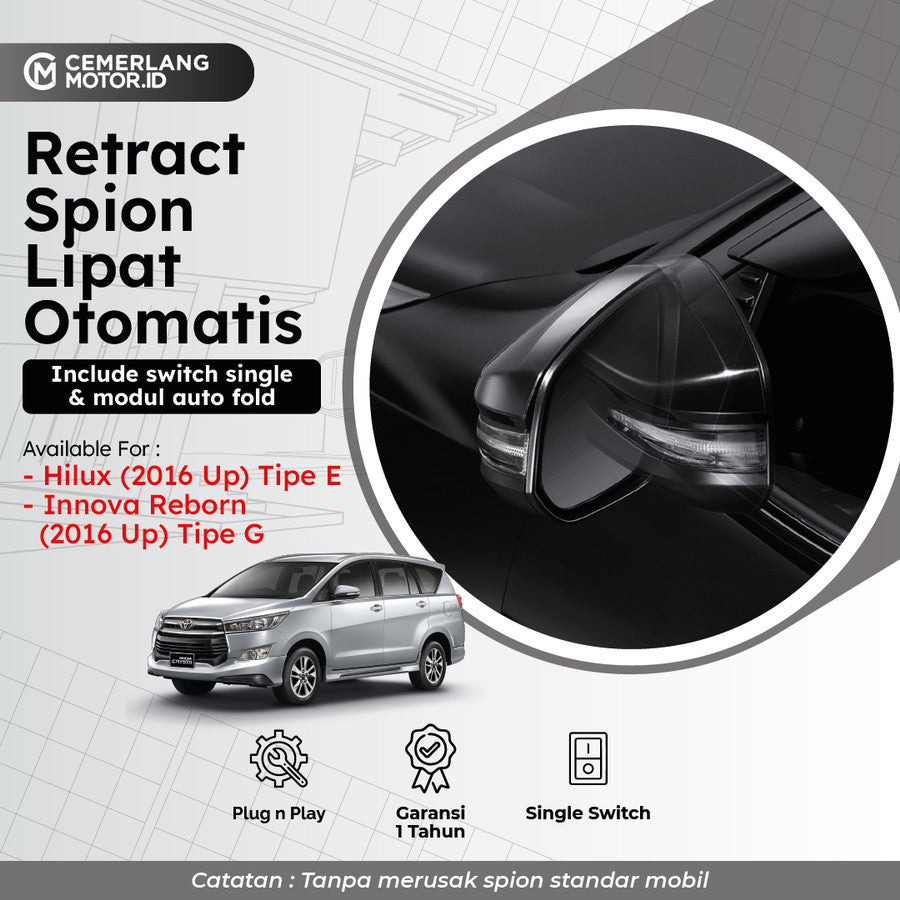 RETRACT SPION LIPAT OTOMATIS SWITCH SINGLE INNOVA REBORN