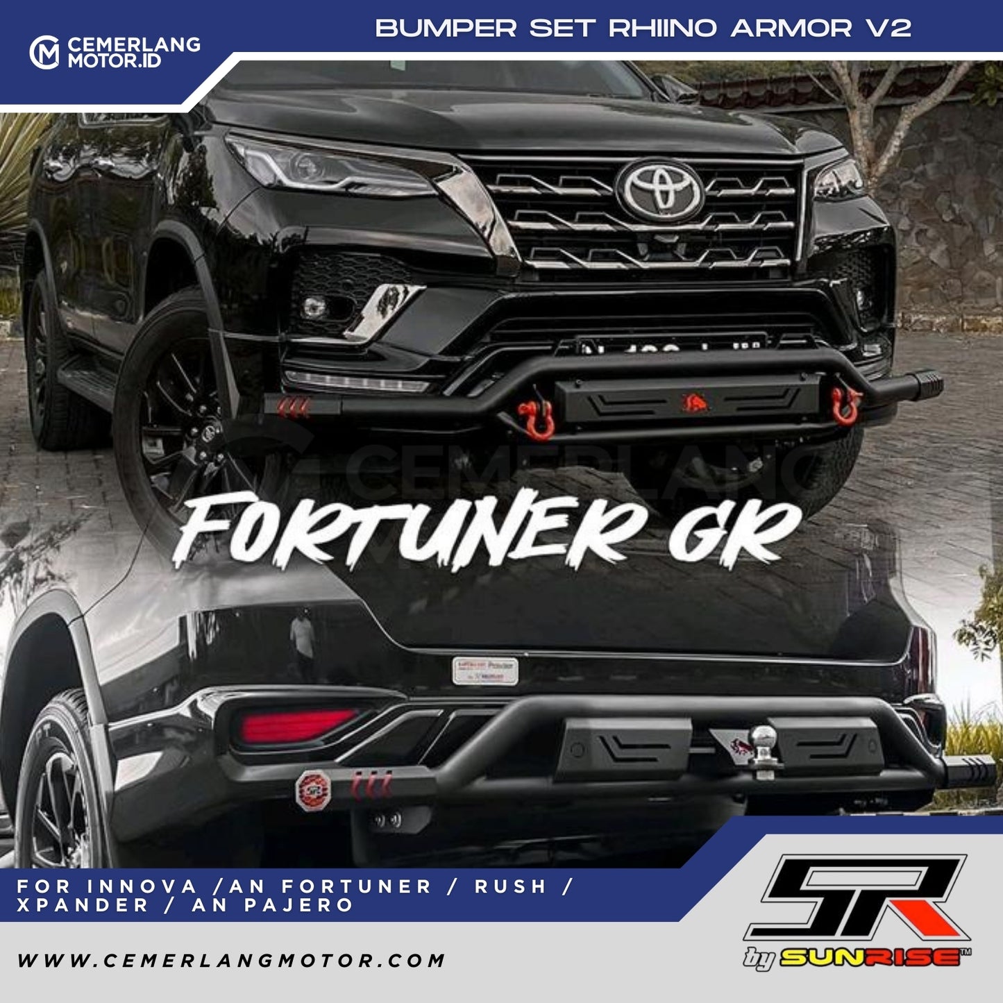 BUMPER BELAKANG SR RHIINO ARMOR V2