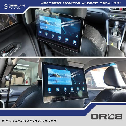 ORCA HEADREST MONITOR ANDROID 13.3" 2K HD IPS 4+64GB RC-1388HM