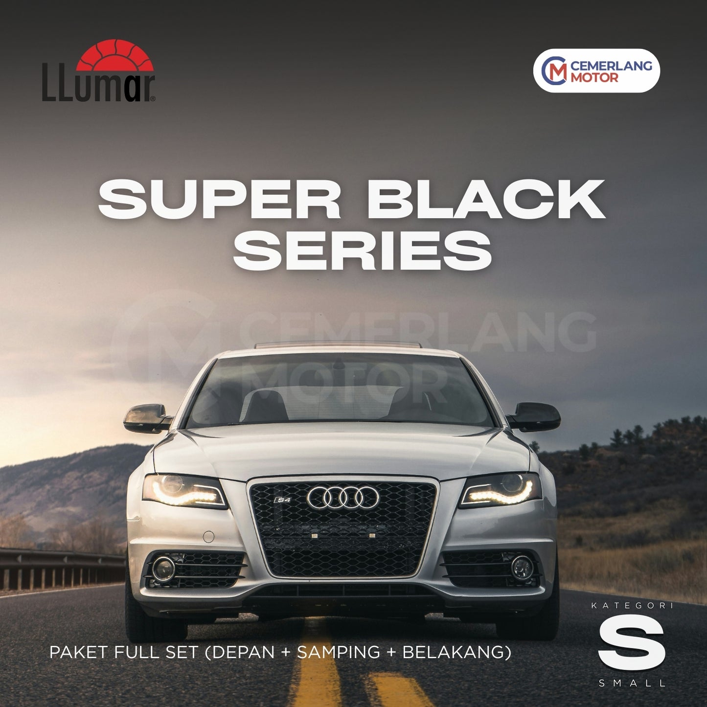 KACA FILM LLUMAR SUPER BLACK FULL SET