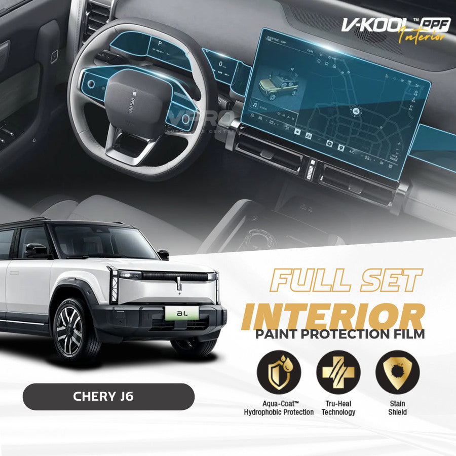 VKOOL PPF INTERIOR PROTECTOR ANTIGORES SCREEN CHERY J6 – Cemerlang Motor