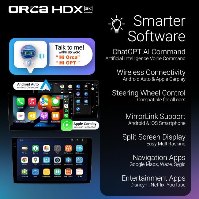 ORCA HEAD UNIT ANDROID QLED ANDROID 13 HDX ADR-9510 8+256 GB