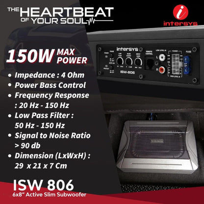 INTERSYS ISW-806 10 SLIM SUBWOOFER AKTIF 8"