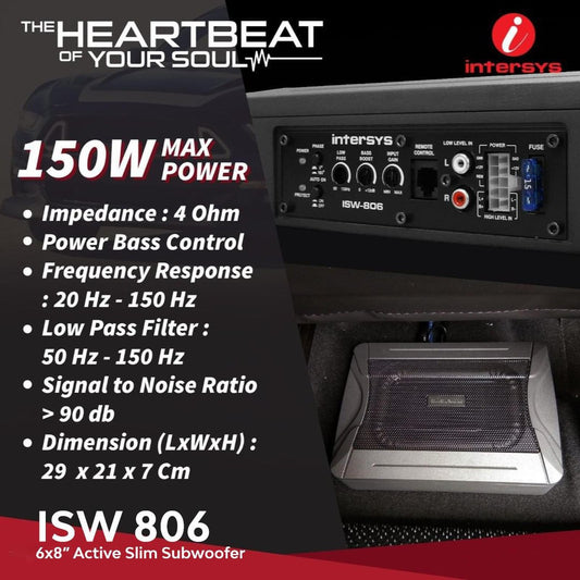 INTERSYS ISW-806 10 SLIM SUBWOOFER AKTIF 8"