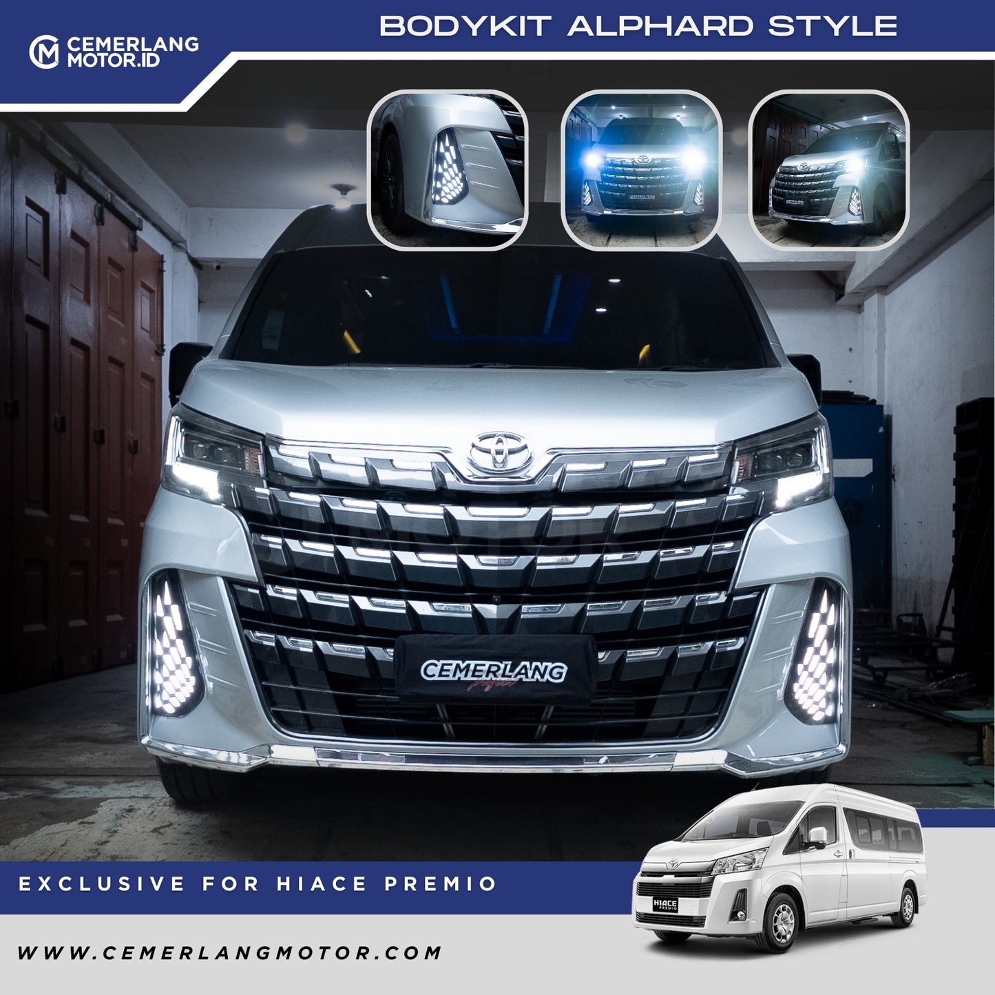 BODYKIT HIACE PREMIO 2019+ ALPHARD STYLE