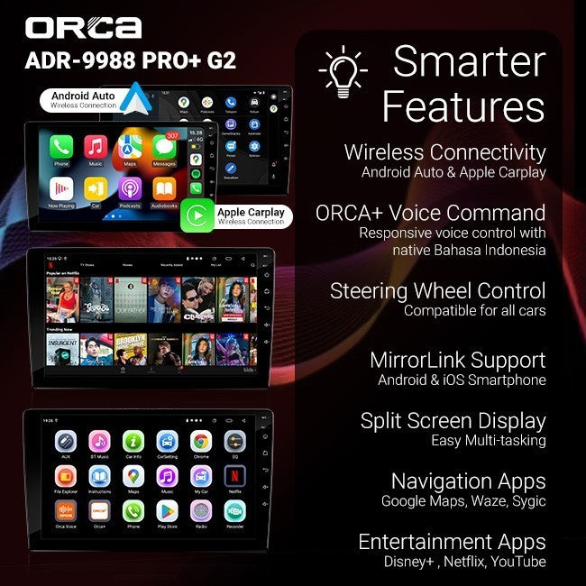 ORCA HEAD UNIT ANDROID STANDARD PRO+ G2 7 INCH 4+128 GB