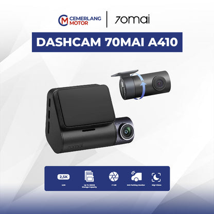 70MAI DASH CAM A410 HDR 2.5K Super Night Vision 24H Parking Monitor Built-in GPS