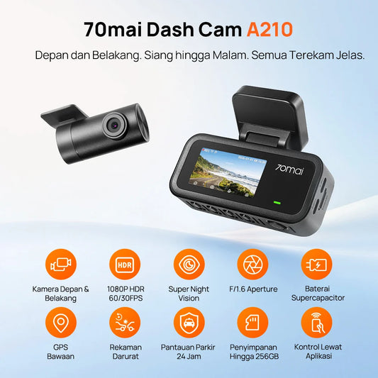 70MAI DASH CAM 2 CHANNEL A210