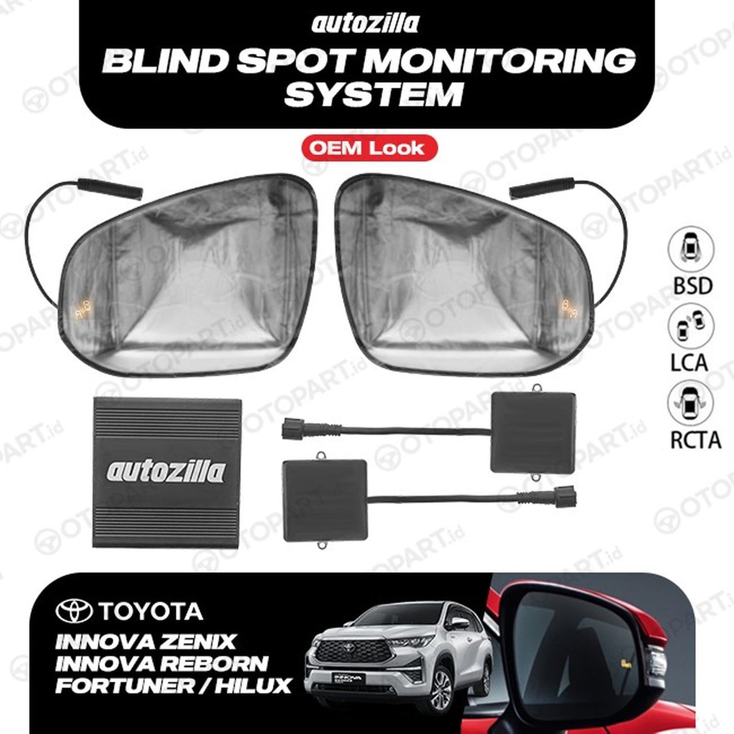 AUTOZILLA BLIND SPOT MONITORING SYSTEM TOYOTA INNOVA/ZENIX/FORTUNER