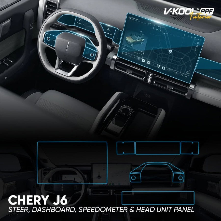 VKOOL PPF INTERIOR PROTECTOR ANTIGORES SCREEN CHERY J6 – Cemerlang Motor