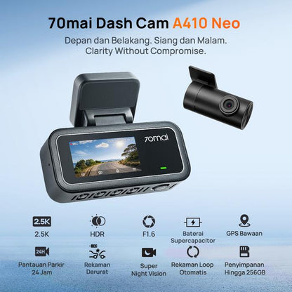 70MAI DASH CAM 2 CHANNEL A410 NEO