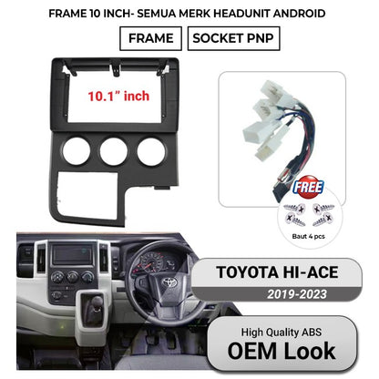 FRAME HEAD UNIT TOYOTA HIACE 2019 - 2023 10 inch OEM