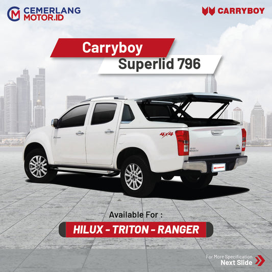 SUPERLID COVER CARRYBOY CB796 SEMI ELECTRIC FOR HILUX REVO (2016 - ON)