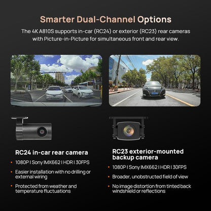 70MAI DASH CAM 4K DUAL CHANNEL A810S