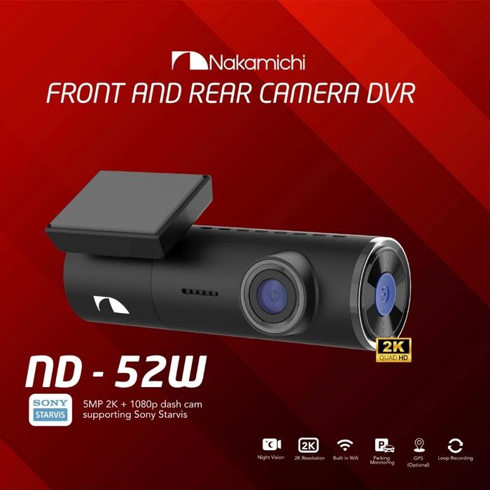 NAKAMICHI DASHCAM DVR 2 CHANNEL ND-52W