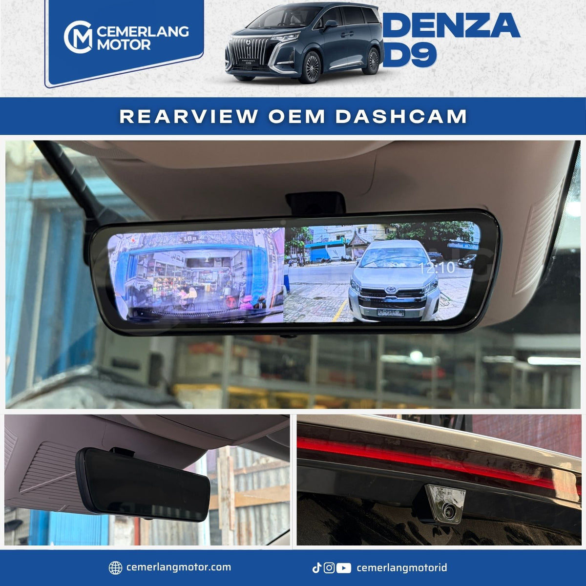 REARVIEW DASHCAM OEM DENZA D9