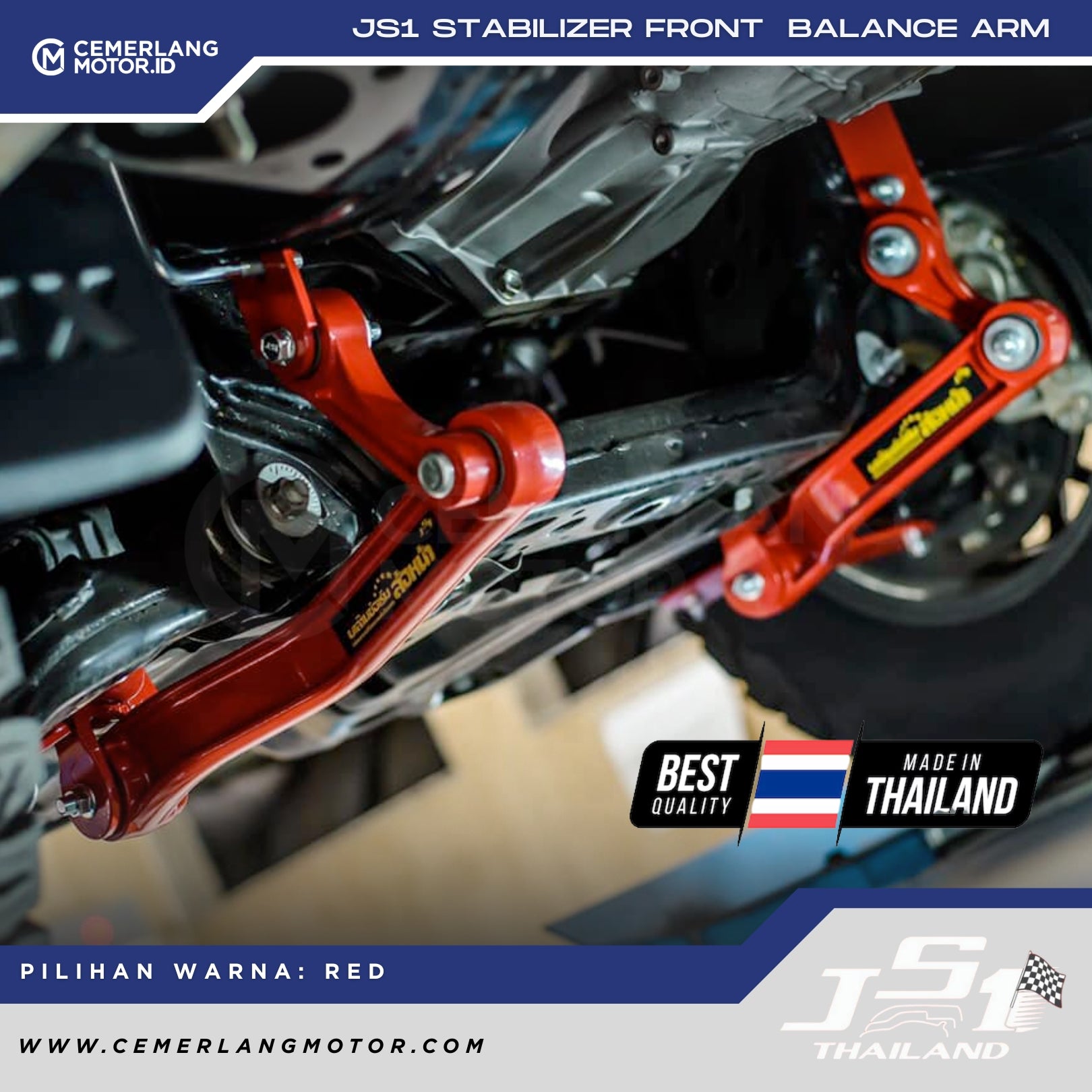JS1 STABILIZER BALANCE ARM DEPAN ORI THAILAND – Cemerlang Motor