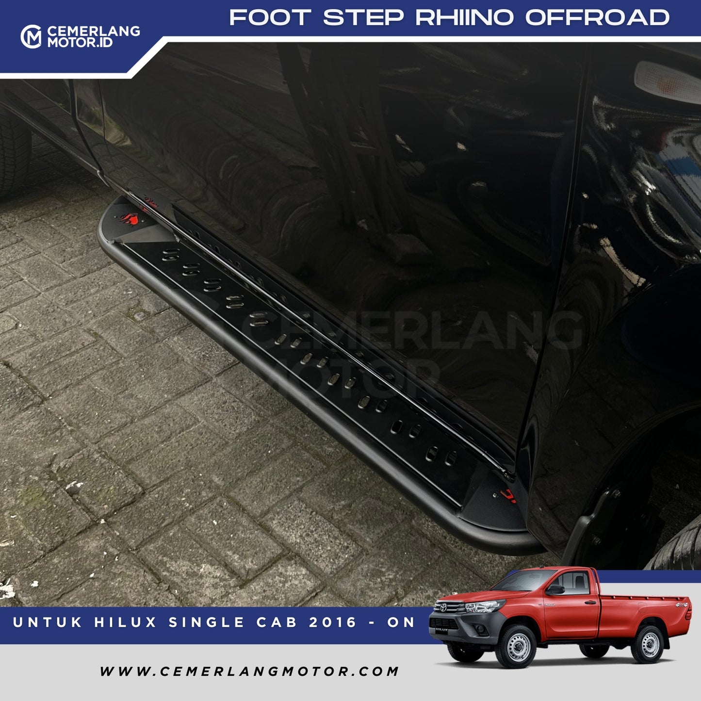FOOT STEP RHIINO OFFROAD HILUX TRITON SINGLE CAB