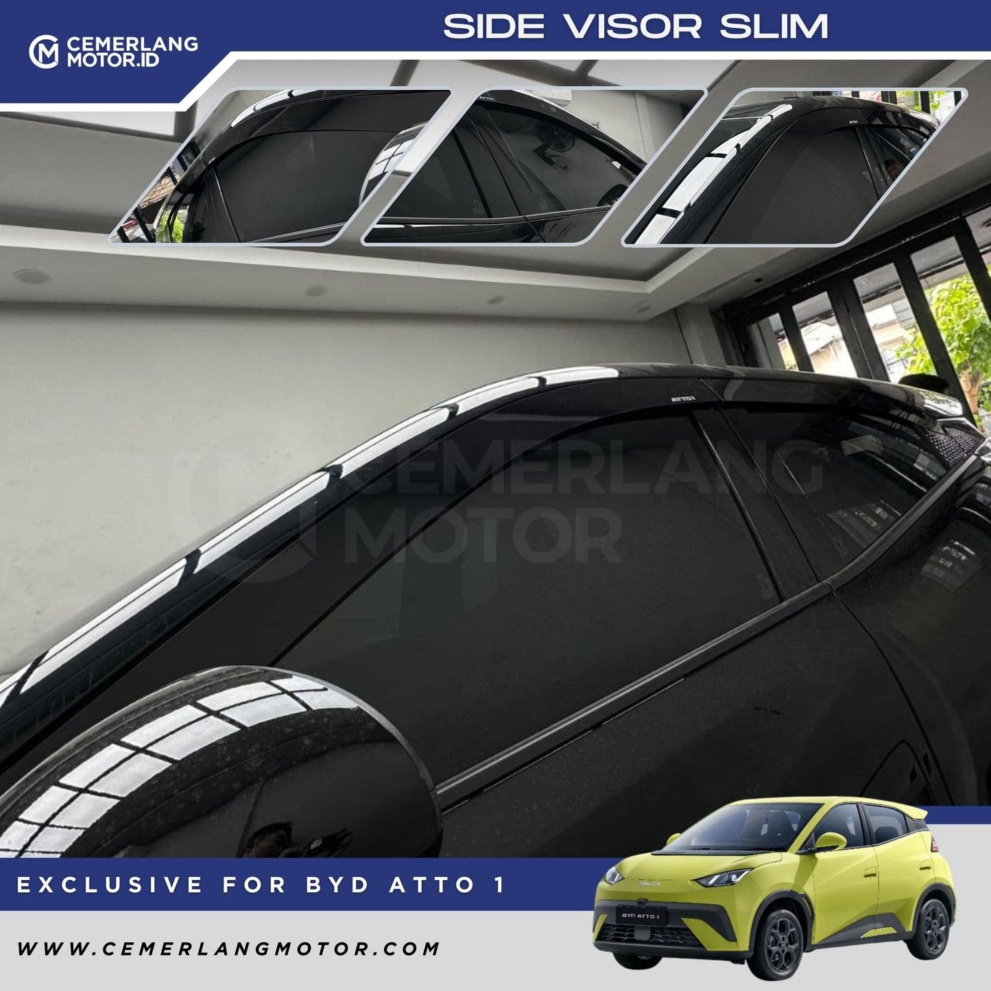 OTOPROJECT SIDE VISOR SLIM BYD ATTO 1