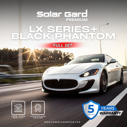 KACA FILM SOLARGARD KOMBINASI LX SERIES + BLACK PHANTOM FULL SET