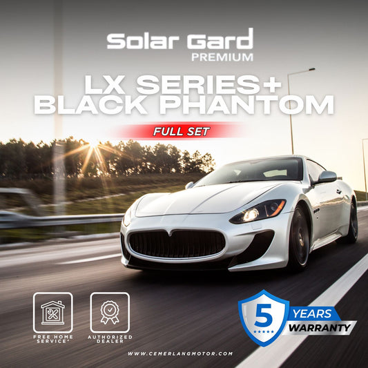 KACA FILM SOLARGARD KOMBINASI LX SERIES + BLACK PHANTOM FULL SET