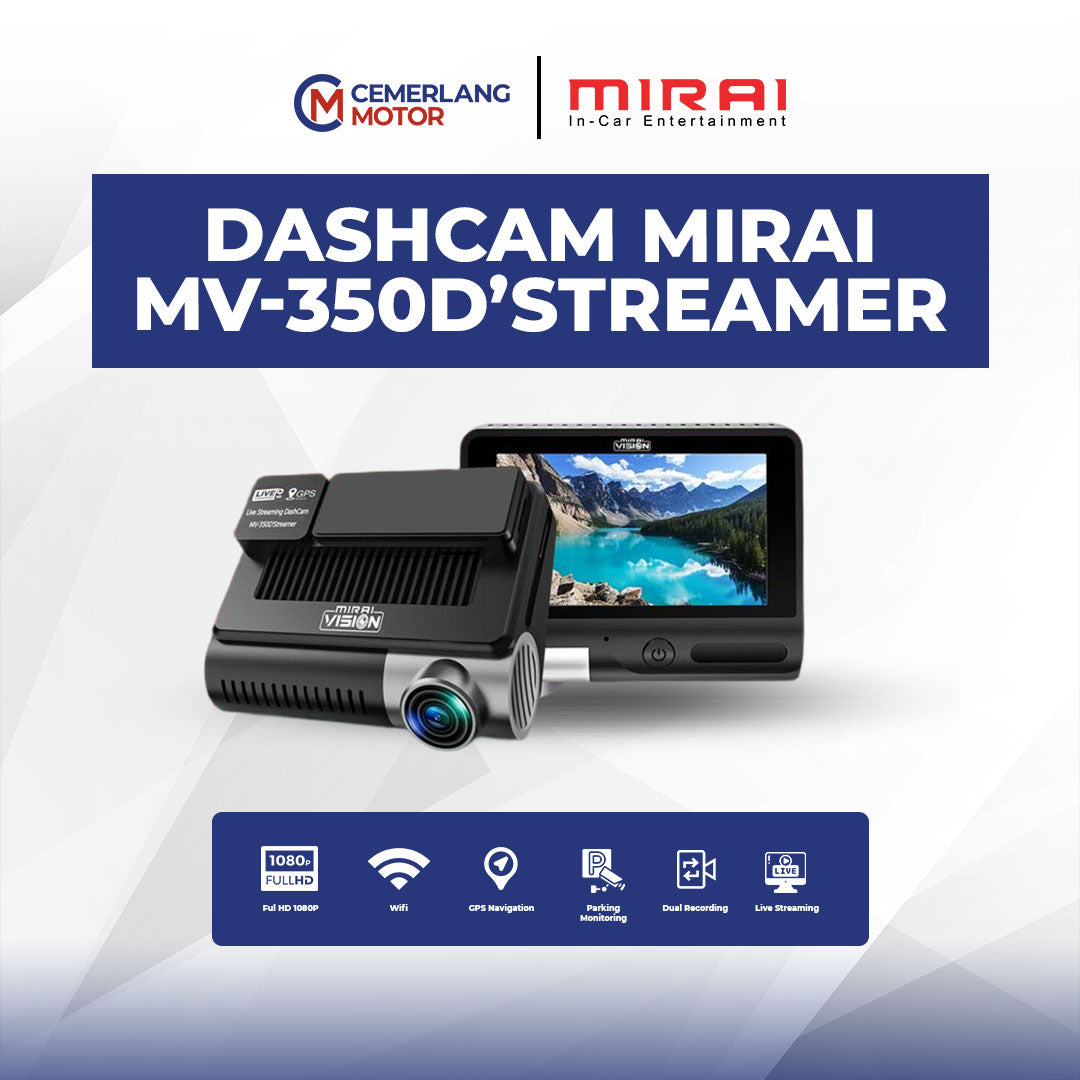 MIRAI VISION DASHCAM MV 350D'Streamer