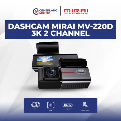 MIRAI VISION DASHCAM MV-220D 3K Super Night Vision