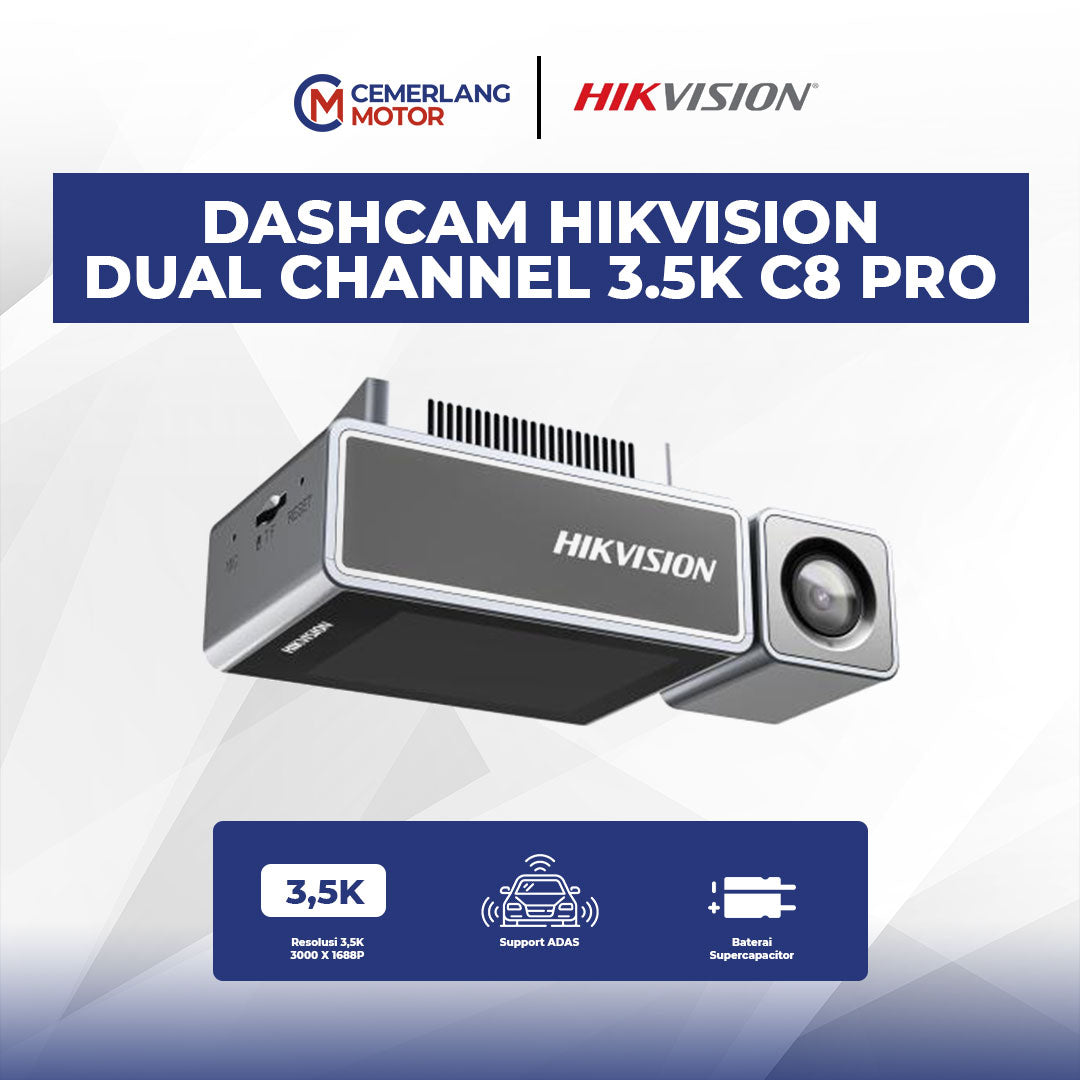 HIKVISION DASHCAM C8 PRO 3.5K ADAS Voice Control Dual Channel