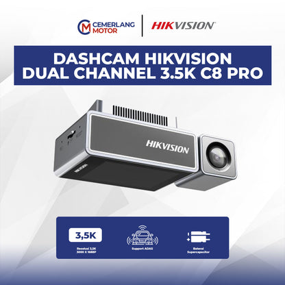 HIKVISION DASHCAM C8 PRO 3.5K ADAS Voice Control Dual Channel