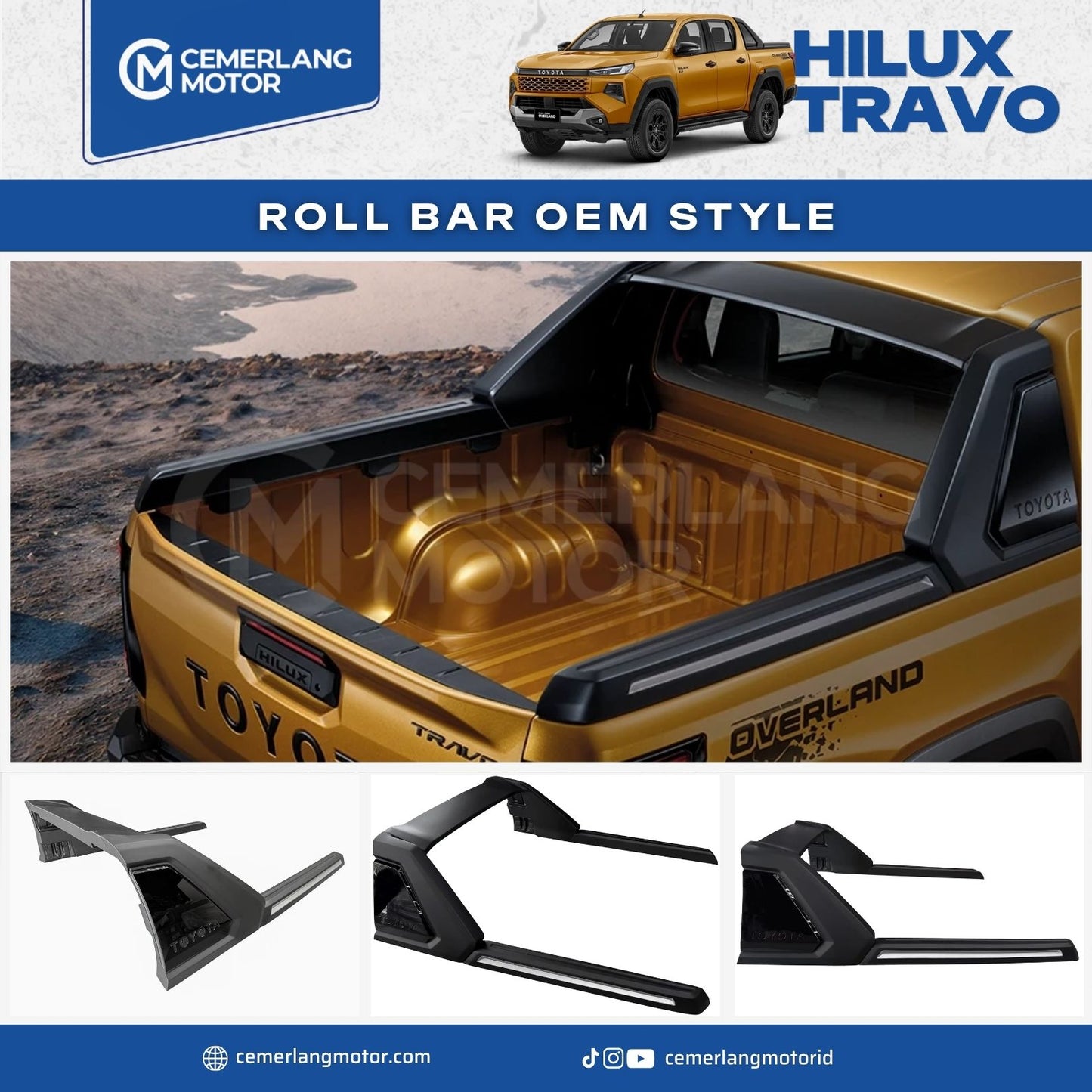 ROLL BAR OEM STYLE HILUX TRAVO
